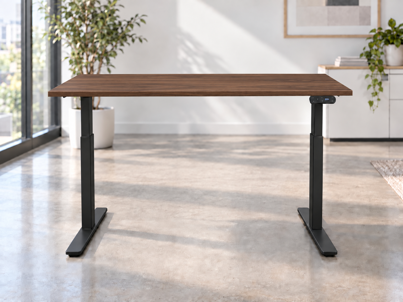 UPpy Lite with black frame and walnut top