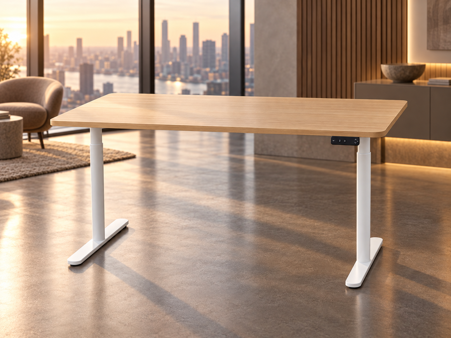 UPpy Pro white frame with oak top