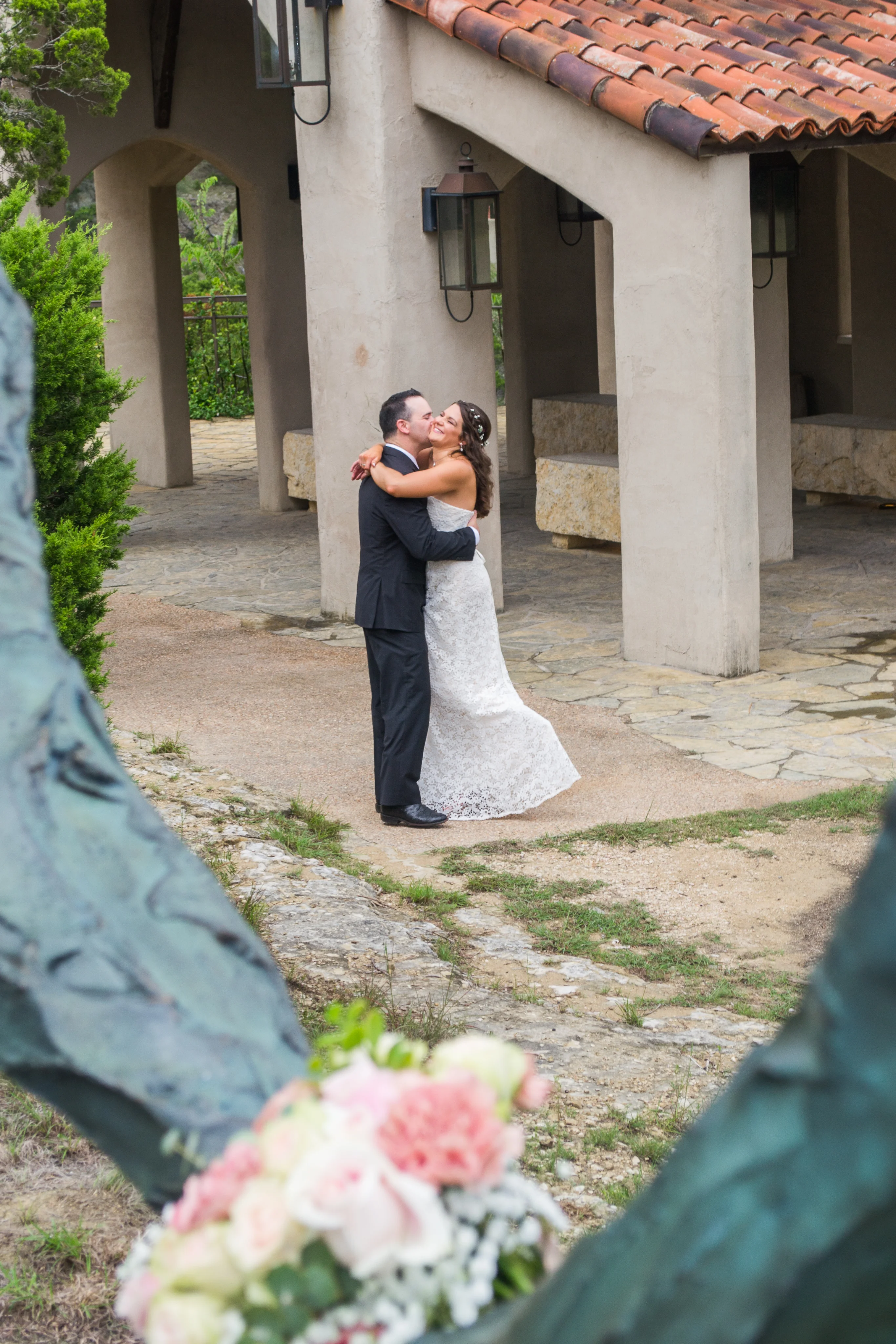 Chapel Dulcinea stone chapel on hilltop with Texas Hill Country views